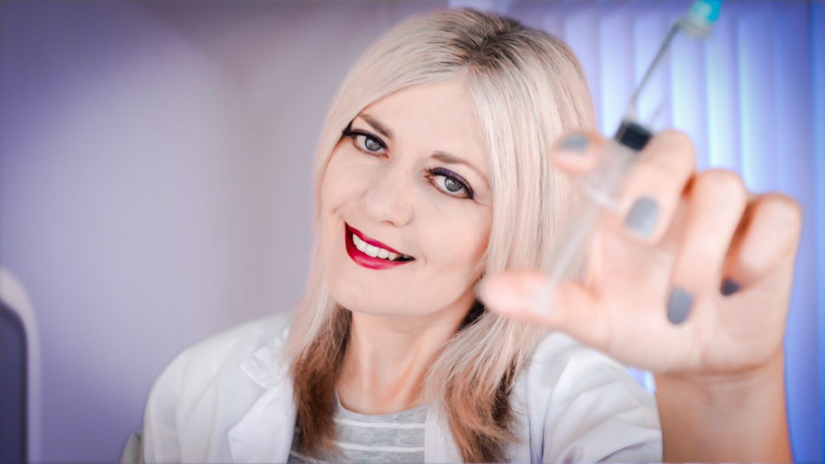 EvokeASMR's tweet photo. It’s time for your Botox treatment this Sunday at 10pm GMT. Dr Sarah will be examining your face and gently getting rid of those pesky laughter and frown lines! 😊💜#asmr #doctor #botox #roleplay #facialaesthetics #asmrtist #contentcreator #youtube #youtubers #wrinklerelaxing https://t.co/biwsUfbDoK