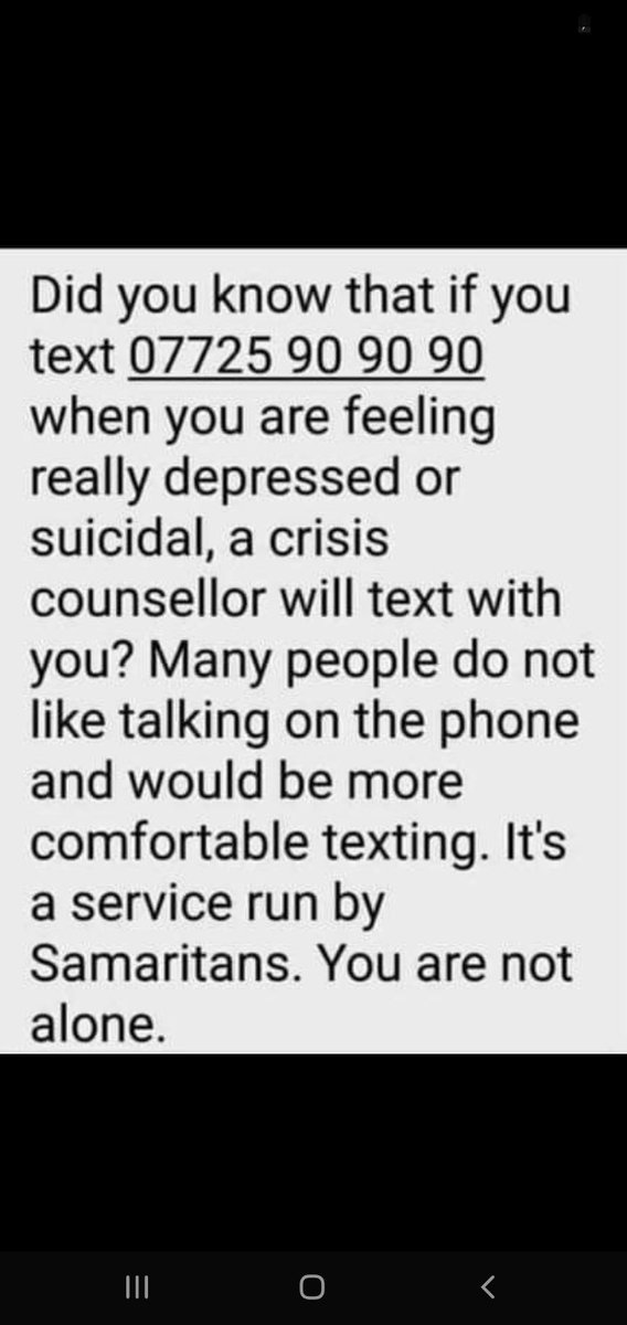 B.O.B by Positive Possibilities (@bobtheapp) on Twitter photo Right folks , if calling for support isnt your thing <a href="/samaritans/">Samaritans</a> have you sorted with a device you can text instead and one of their people will be able to help you
#MentalHealthAwareness #MentalHealthMatters #mentalhealth #SuicideAwareness #depression #suicide #suicidesilence Right folks , if calling for support isnt your thing <a href="/samaritans/">Samaritans</a> have you sorted with a device you can text instead and one of their people will be able to help you
#MentalHealthAwareness #MentalHealthMatters #mentalhealth #SuicideAwareness #depression #suicide #suicidesilence