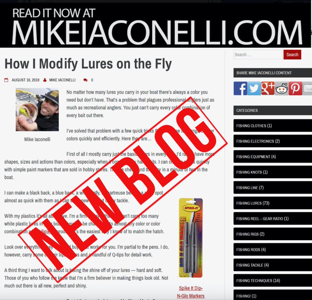 mike_Iaconelli: Who hasn’t been on the water craving a color they don’t have? Click below to read how I try and solve that problem!!! #bassfishing #luremodification

blog.mikeiaconelli.com/2019/08/how-i-…