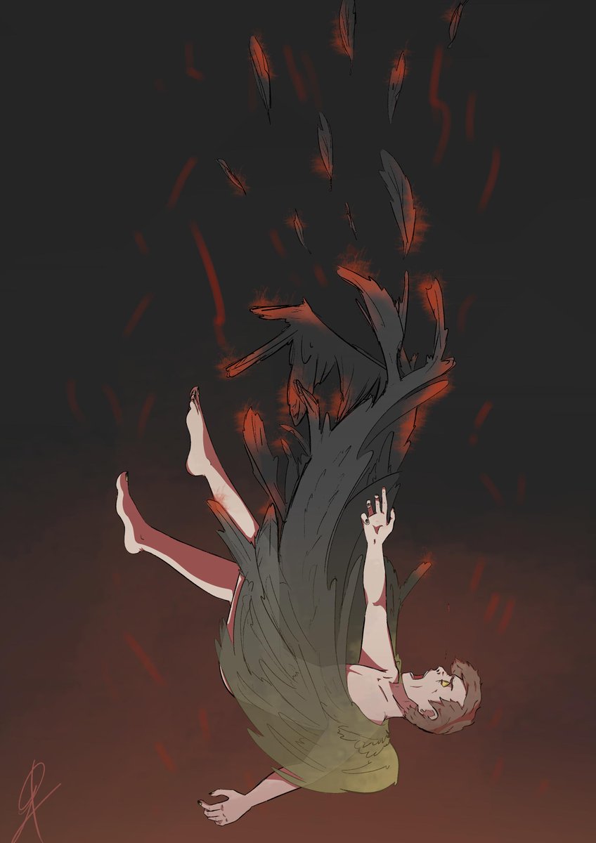 AU de ángeles y demonios pero Andar tiene cara de Crowley porque no sé dibujarle parte 9438725938