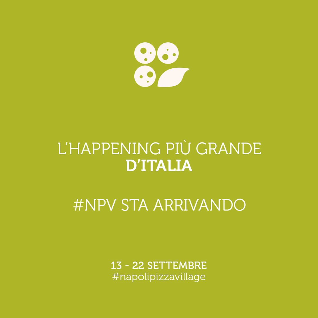 #NapoliPizzaVillage sempre più vicino!
Dal 13 al 22 settembre sul lungomare Caracciolo