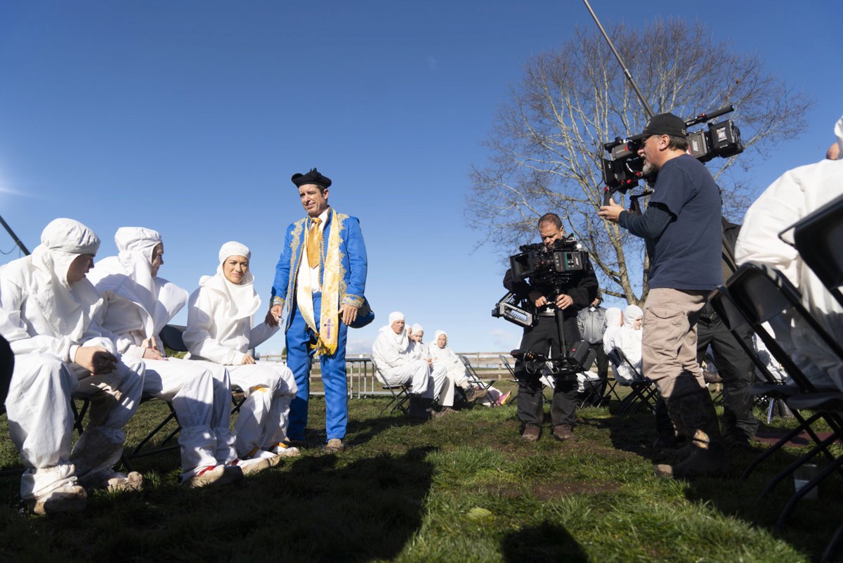 DetourTBS's tweet photo. A #BTS shot of one of the more successful #TheDetour weddings! Rewatch Tuesday’s season finale and find out who got hitched: https://t.co/F1isW4UKAG https://t.co/lAlXKuoVMQ