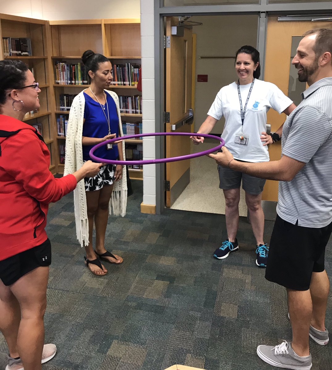 BelievePE's tweet photo. @HAQuinn_VB started our school year off on a positive note. I’m so motivated by the people I work with. There is still lots to do, but I can hardly wait until the students arrive! @DavisITS @NewCastleES_VB @Sunsibeta #bethechange #newhoops #finalcountdown #vbhpe #vbschools https://t.co/9vGArOFDjd