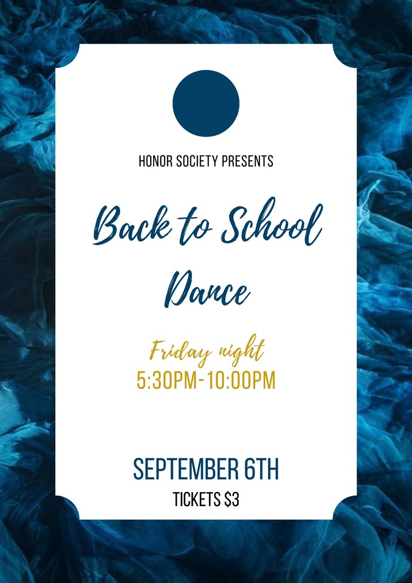 NHECHS_NHS's tweet photo. No better way to start the school year than with a school dance! Tickets pre-sale will be $3  &amp; $5 at the door. https://t.co/xOkdm5HTNg