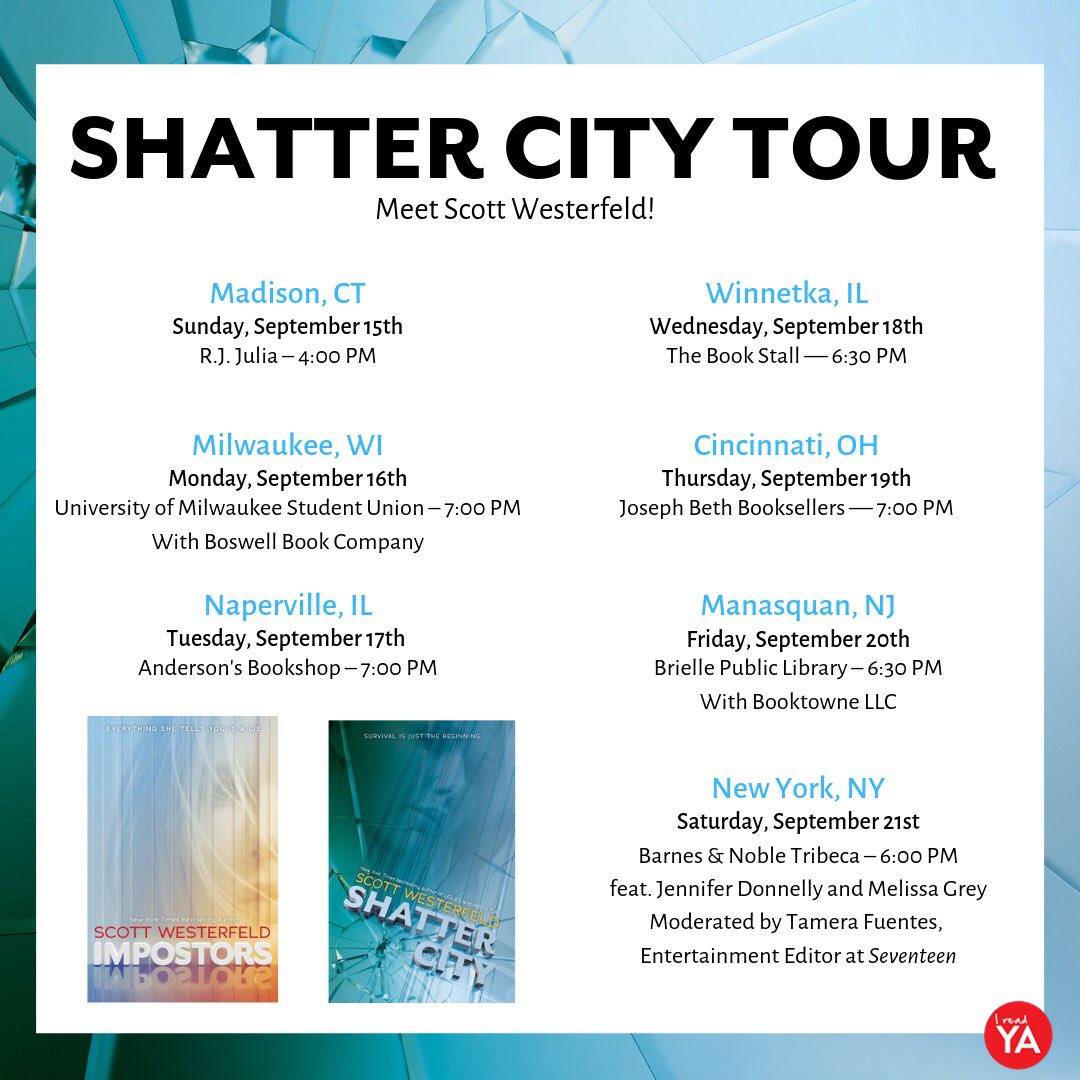 Scott Westerfeld On Twitter The Shatter City Tour Starts