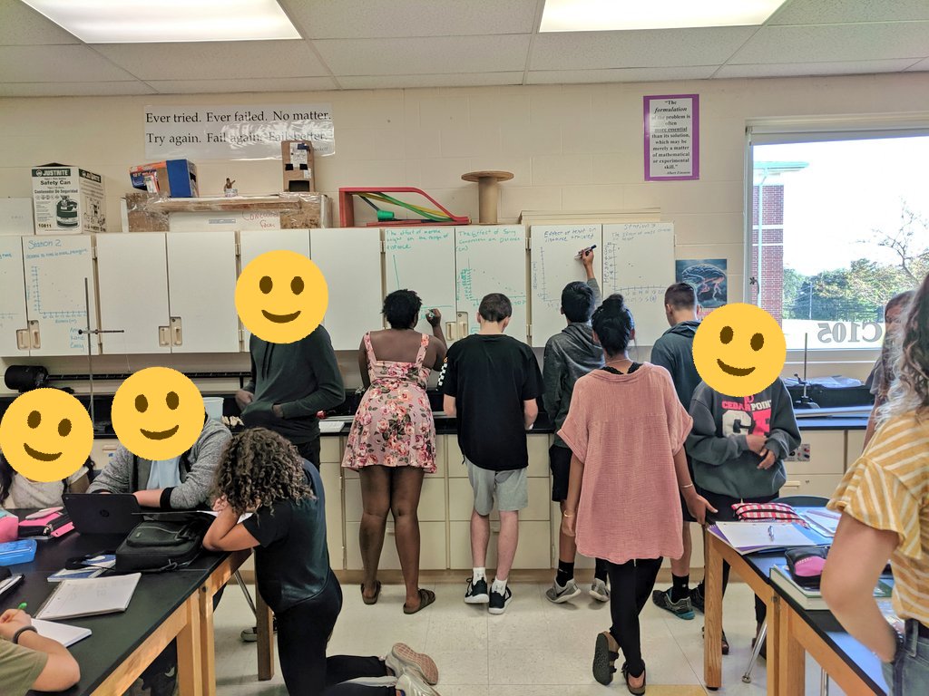 So excited for all of the "vertical non-permanent surfaces" I added to my room this year! #makingthinkingvisible <a href="/TwinsburgHS/">Twinsburg HS</a> <a href="/STEMteachersCLE/">STEMteachersCLE</a>