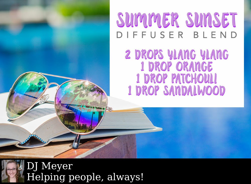 DJ83Meyer's tweet photo. Nothing says summer like a beautiful sunset and this diffuser recipe is the perfect companion…. https://t.co/RF7QsaQpcN