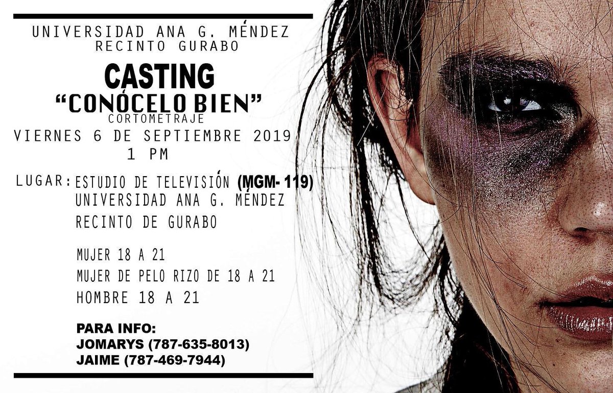 ComuUAGMGurabo's tweet photo. No priedas la oportunidad de salir en un corto, para más información pueden llamar al número de la promoción.🎥#TeamComu https://t.co/ulrOybGvKU
