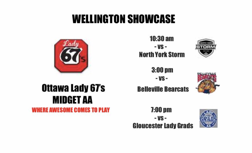 OttLady67sMAA's tweet photo. #FridayFeeling ๐
Looking forward to tomorrowโs matchups at the #WellingtonShowcase
#BellevilleBound #safetravelsyall ๐ https://t.co/xx8aAGSGQl