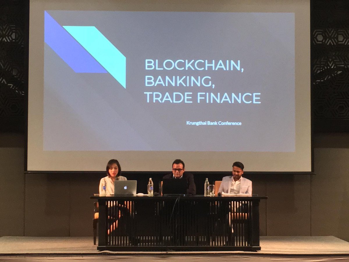 squadx_io's tweet photo. A step forward in building trade relationship between #Thailand &amp; #India

Mr. Shahabuddin from @squadx_io  presented his views on the topic "Can Blockchain revolutionize international trade?".

Thanks to @MFAThai, DITP &amp; Krung Thai Bank for organizing. https://t.co/HCTLuO2Q4m
