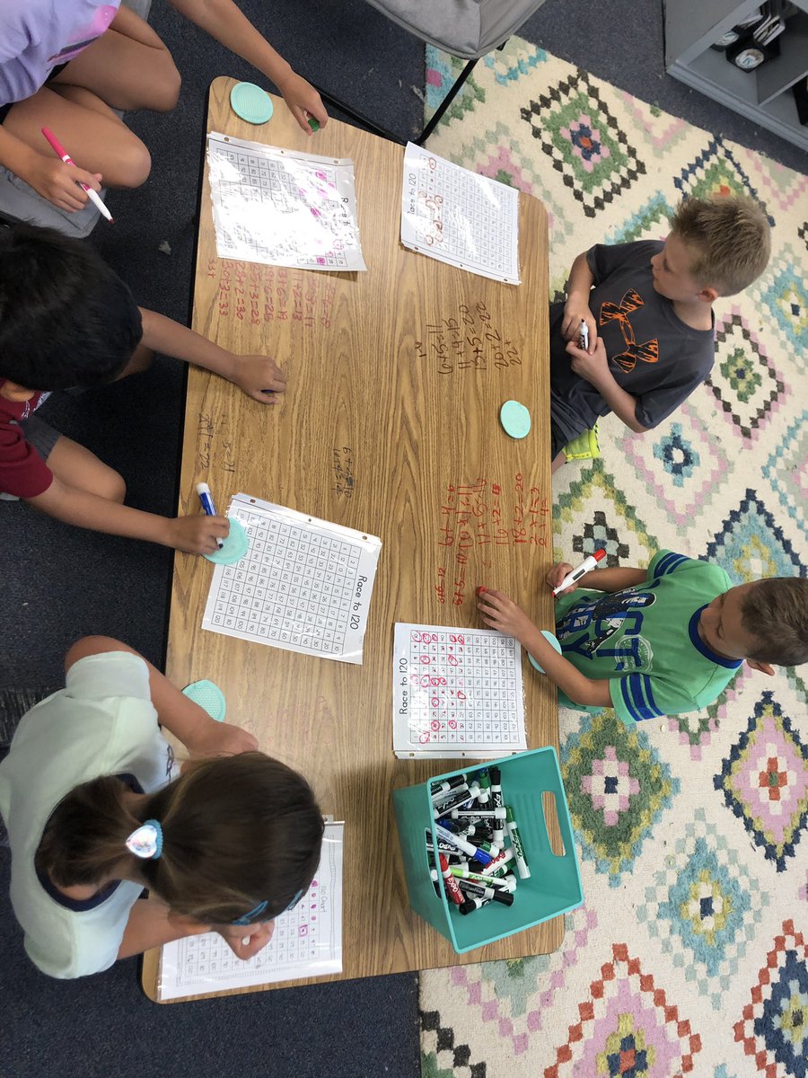 lytlebears's tweet photo. Love playing race to 120!  They love seeing their big number sentences!  #bearshine #math https://t.co/uMGwKR2EAY