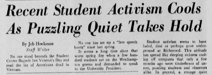 URraceproject's tweet photo. Today on the blog: #TeamArchive's Sabrina Garcia looks into student activism at @urichmond in the 1970s and asks what held students back from protesting injustices back then, and what holds them back today. https://t.co/0MB2PB73fp https://t.co/47D2e1lgzY