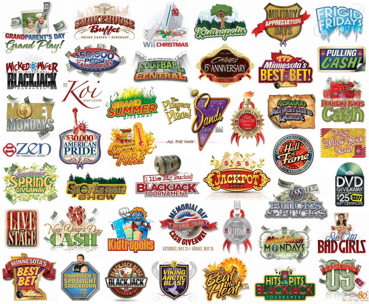Check out this remarkably dizzying collection of #Promotional #LogoDesigns for #CasinoAdvertising #EventMarketing...   behance.net/gallery/843830… and there's still more to come...