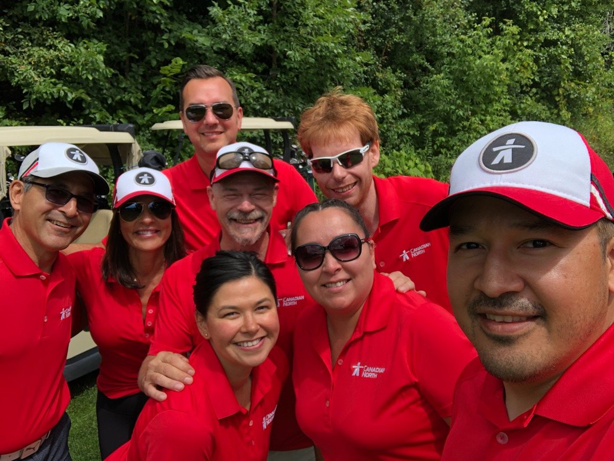 Teeing off with the team from <a href="/CanadianNorth/">Canadian North Airlines ✈️</a> today at the 14th annual Habitat for Humanity Iqaluit golf tournament. Thanks to all the sponsors and golfers for supporting this great cause! <a href="/HabitatIqaluit/">Habitat Iqaluit</a> #Nunavut