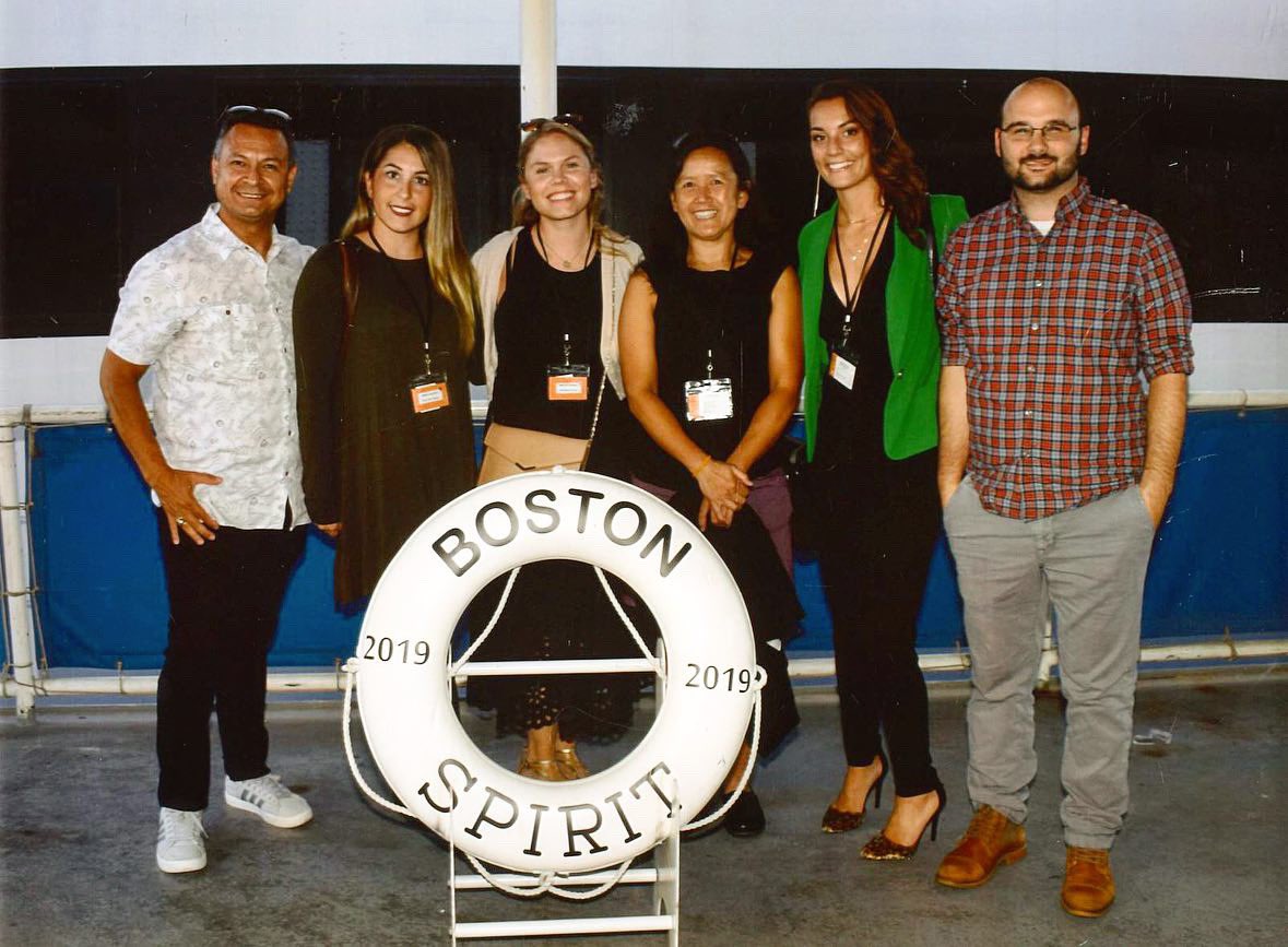 JBDJGA's tweet photo. Studio JBD and JGA team members enjoyed a wonderful Boston cruise earlier this week. A big thank you to @mdcinteriorsolutions for a spectacular night! #interiordesign #architecture #studiojbdandjga #boston #rhodeisland #massachusetts #pawtucket #newengland #cruise #sunset #team https://t.co/XoyodnsCTk