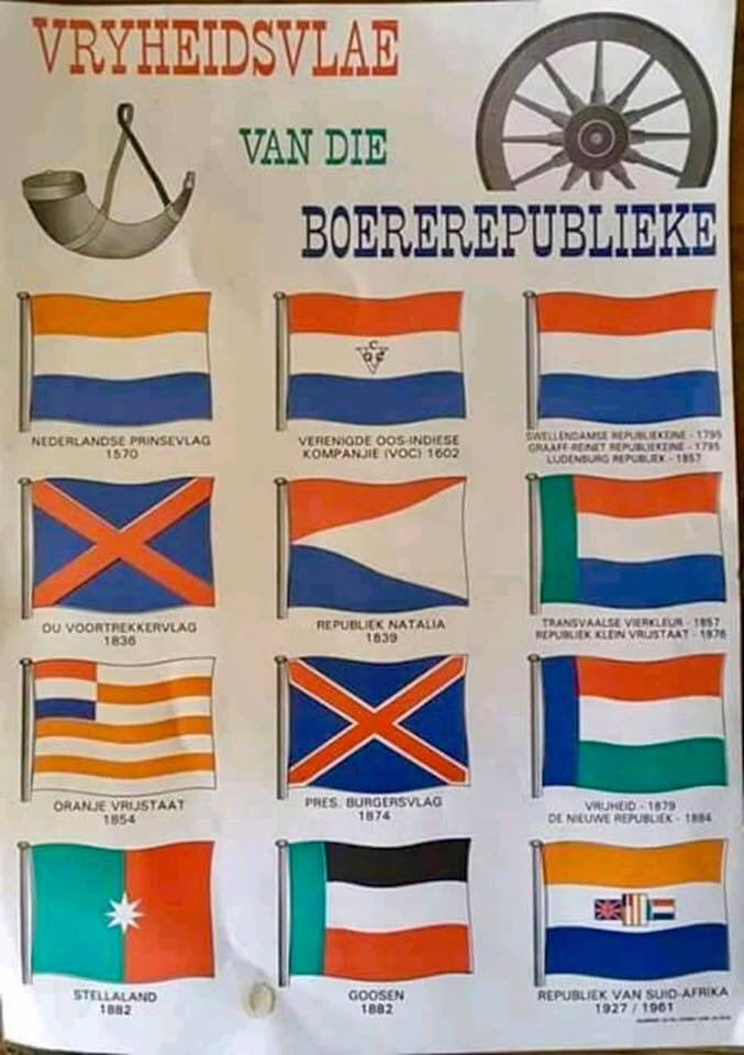 matthys57681064's tweet photo. Daar is ń horde vlae in die wordings geskiedenis van die Afrikaner. Die eerste Republiek was die’ van die Boere van Die Republiek van Swellendam nl die Rooi Wit en Blou. Die laaste was die Oranje Blanje Blou. https://t.co/08BSBZTSKX