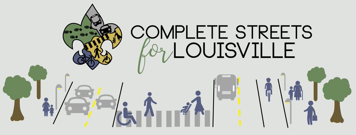 CompleteStLou's tweet image. The Complete Streets for Louisville Coalition is celebrating Metro Council’s overwhelming support and passage of the strengthened #completestreets ordinance (O-267-19), sponsored by @CouncilmanJames. Read a full statement from the coalition: bit.ly/2Zo5E1D