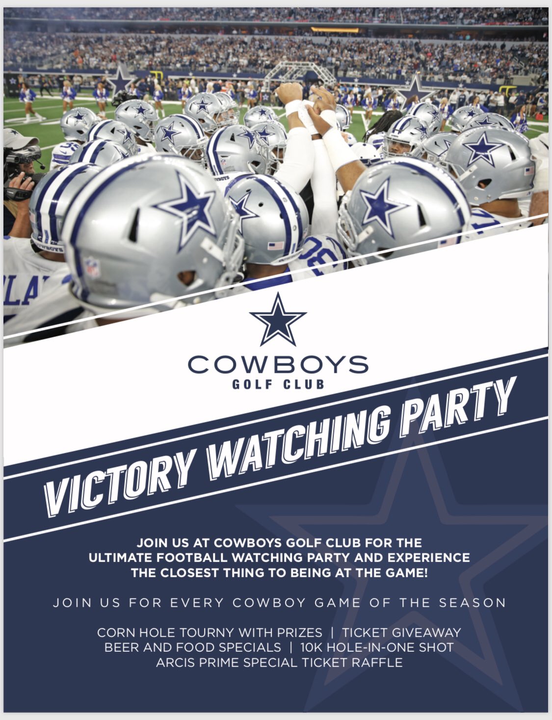 NFL Dallas Cowboys Birthday Invitation