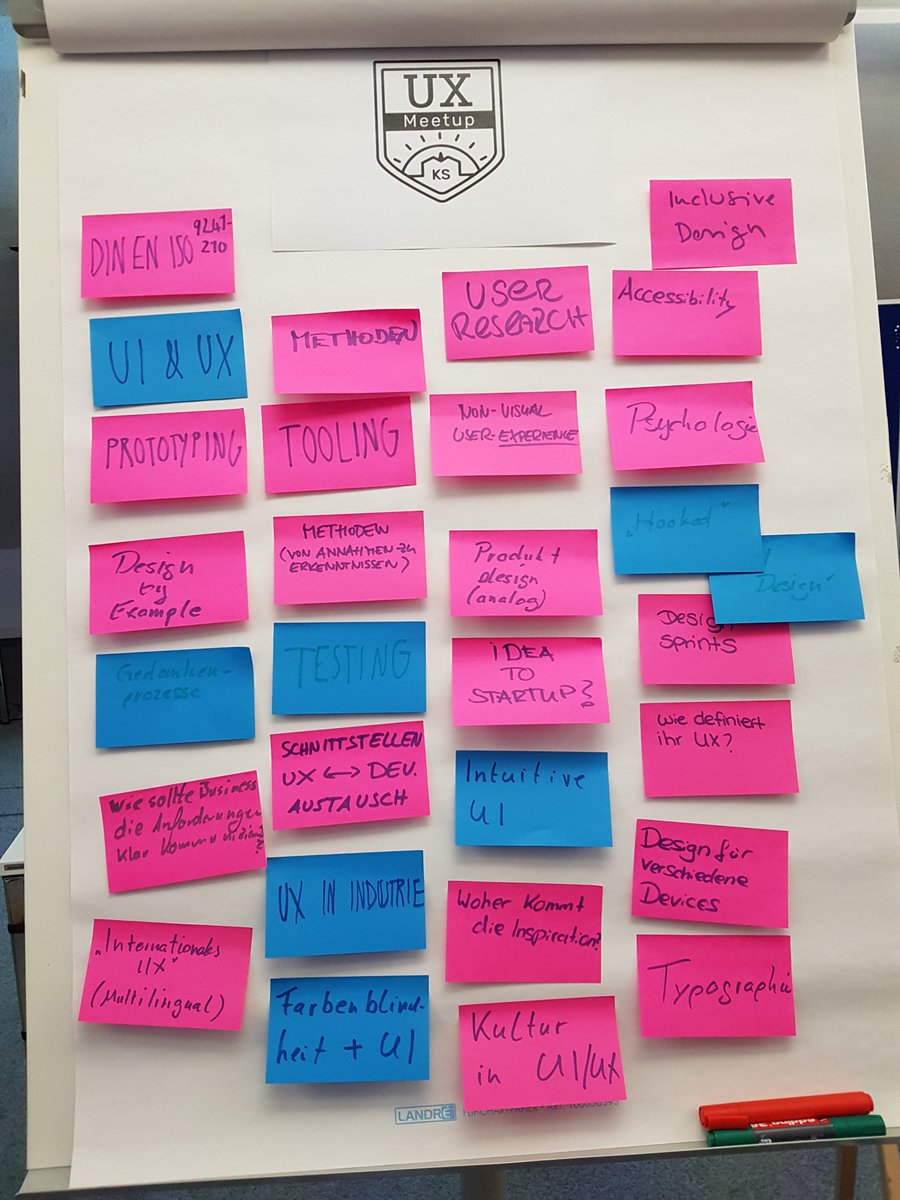 Vielen Dank an alle, die Gestern da waren! 🤗
Wir haben einige Themen gesammelt und schmieden bereits Pläne für unser nächstes Meetup.

Ansonsten halten wir euch natürlich über die weiteren Entwicklungen auf dem laufenden.
Bis zum nächsten Mal! #uxkassel