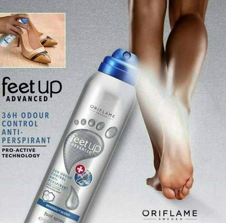 MaryOffei6's tweet photo. With antibacterial properties it fights foot odour. Using is believing!. 60Gh. 
DM/Whatsapp 0269430777
#OriflameSweden
#FeetUpAdvancedFootSpray
#HealthCreatedInSweden https://t.co/JNx72aYgDP