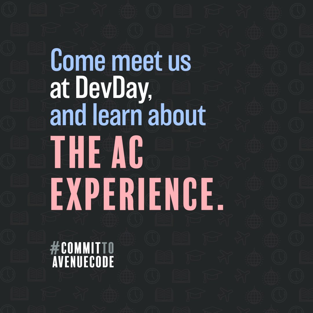 AvenueCode's tweet image. DevDay is for networking. DevDay is for you. Come meet your DevDay 2019 sponsors at Avenue Code and learn about the AC experience. Don&apos;t miss this opportunity to explore your professional potential! #CommitToAvenueCode #devday2019