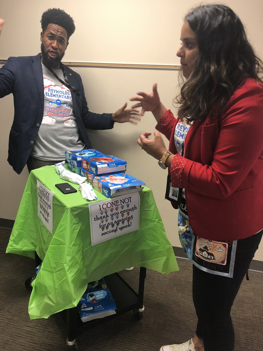 “I CONE not thank you enough for an amazing second week”! Best admin ever! Thank you for the sweet treat!!! 🍦 <a href="/ReynoldsElem/">Reynolds Elementary</a> <a href="/DrAngelesPerez/">Angeles Perez Ed.D.</a> @SpringAPTim