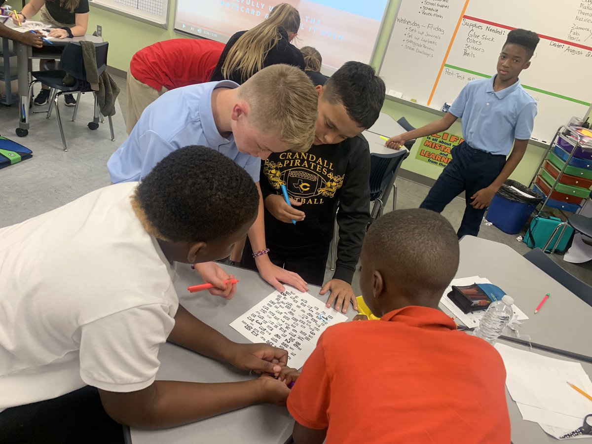 DanaMMetz's tweet photo. @MathMaDdnEss ‘s class participated in a number challenge to promote teamwork!  So much math vocabulary!! @CISDDietz https://t.co/NDUEF1YQjQ