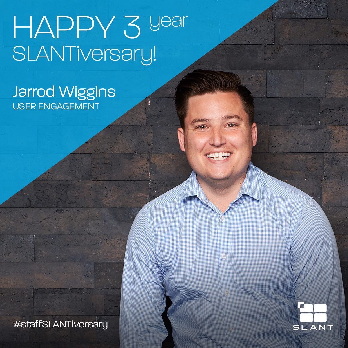 He’s been keeping our workload balanced, our business engaged and our pizza lunch skills on point for three whole years! Happy 3 year SLANTiversary, @jarrodwiggins ... thanks for being awesome!
.
.
.
#staffslantiversary #agencylife #marketing #branding #uxui #yeahthatgreenville