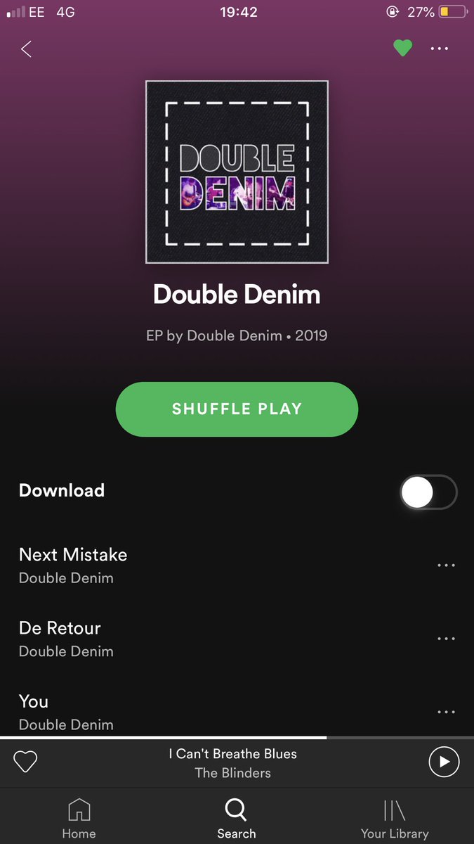 _Doubledenim's tweet photo. We are delighted to announce that our debut EP “Double Denim” can now be streamed on all major streaming platforms! Shares would be greatly appreciated! Big thanks to the boys at eggman studios who helped create and piece our music together!

Spotify: https://t.co/hrV8hPxcRq https://t.co/i5L8HEVx6j
