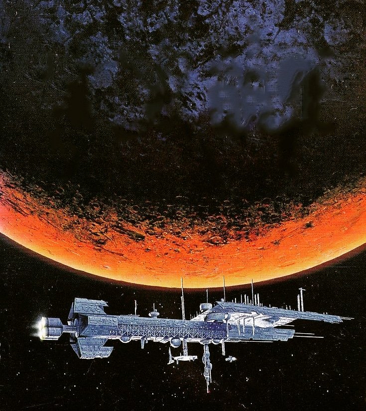 Fred Gambino's killer cover art for 'The Vor Game' by Lois McMaster Bujold (1993)

#scifi #scifibook #retrosciencefiction #sciencefiction #spaceship #space #art #fredgambino