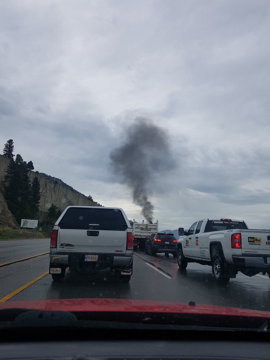 jolee34's tweet photo. @DriveBC crash on #hwy97 north of Penticton.  Hwy closed except one lane heading south https://t.co/GjB3JvM9w9