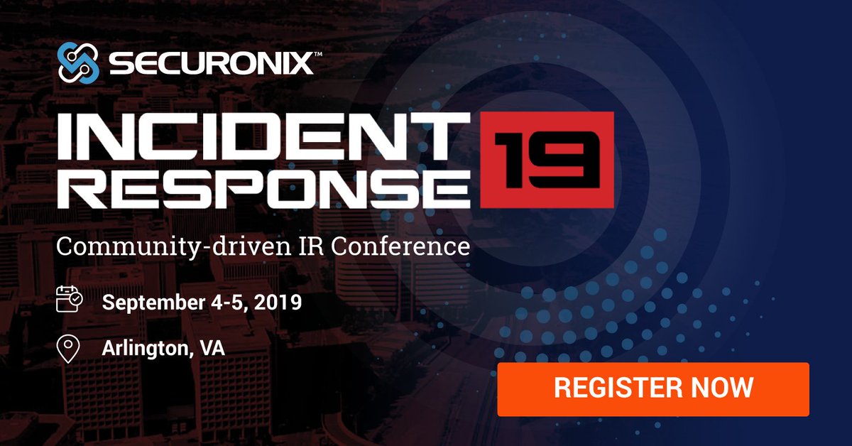 Mel Shakir, VP of Product Development, <a href="/Securonix/">Securonix</a> will talk about Harnessing the Power of Behavioral Analytics  <a href="/IncidentRespond/">The Incident Response Consortium</a> 2019.
RSVP Now!

eventbrite.com/e/ir19-inciden…