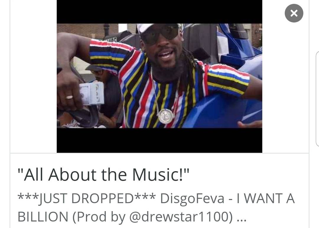 SonikaImaging's tweet photo. 🎶🎤📹 👀NEW "All About The Music!" ---> ***JUST DROPPED*** DisgoFeva - I WANT A BILLION (Prod by @drewstar1100) 👇👇👇
https://t.co/VUaNPPRnFW

#DisgoFeva #drewstar1100 #BlackLibertyRecords #DMV #indiemusic #indieartists #indievideo #musicvideo #hiphop #rap #AllAboutTheMusic https://t.co/9c68HNOoyK