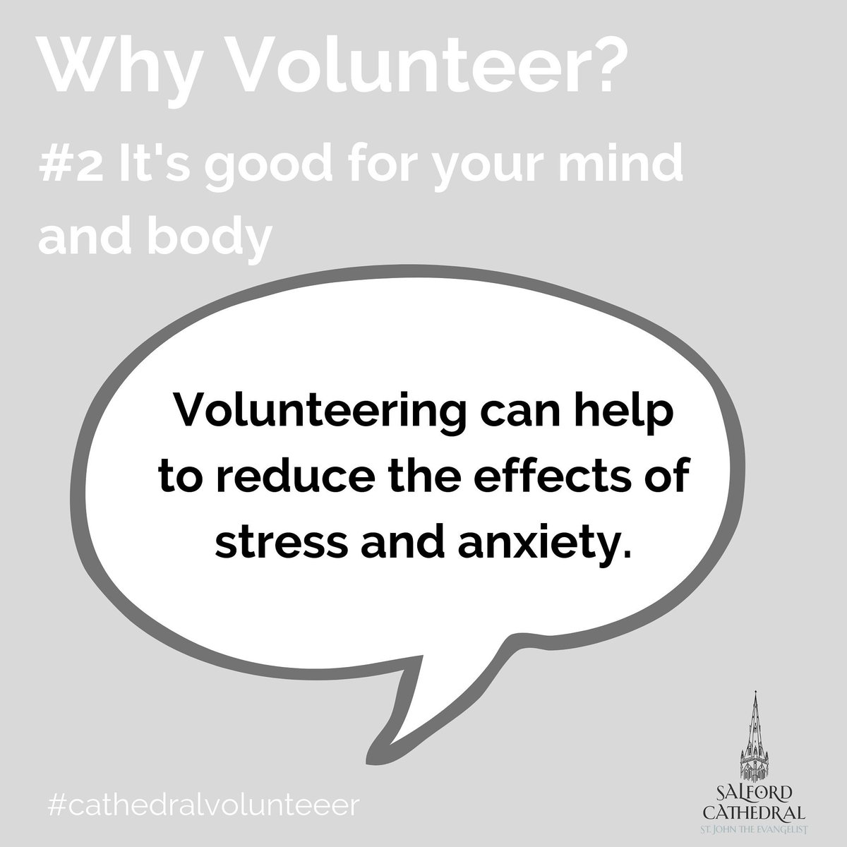 Thinking of volunteering? Here's another reason why you should.
Find out more about the Cathedral Volunteer Programme online at salfordcathedral.co.uk/cathedral/volu…