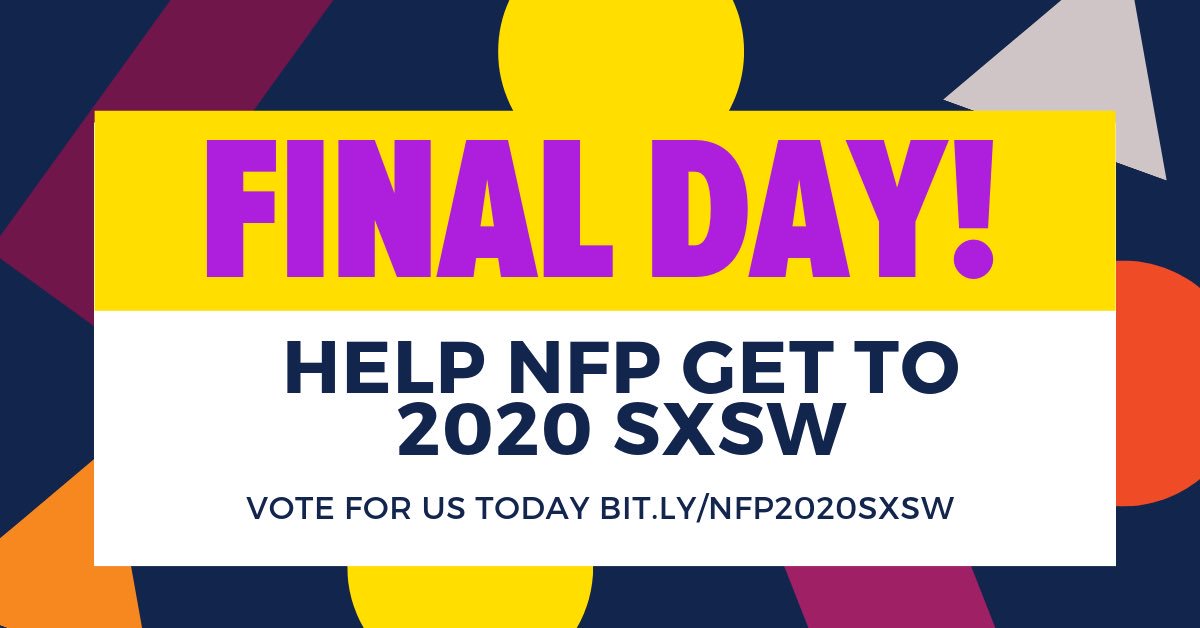 changentorg's tweet photo. Voting for 2020 SXSW closes today! We need your help- ๐ช๐พVote and comment on the page! Ask 5๐๐พ of your friends to do the same!
https://t.co/f5uMi7t9XB
#SXSW #moms #nursesforgood https://t.co/eWRgEbYQIx
