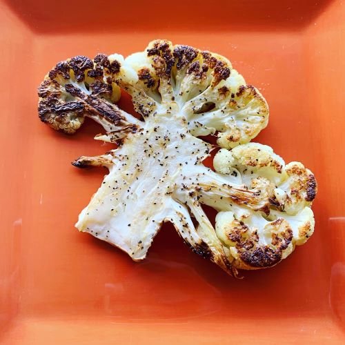 GetFreshProd's tweet image. Everyone seems to be talking cauliflower and why not? Supply is plentiful and the heads are big, snowy, heavy and beautiful. We sliced ours into steaks and roasted them for a simple but tasty presentation. 
.
#freshfriday #cauliflower #roastedveggies #freshiseverything