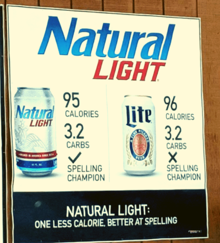 UALiquor's tweet photo. Natural Light: One less calorie, better at spelling. 

And what really matters - on sale!

BOGO FREE! 

Buy Natty Light 30 pack, get one 15 pack Natty Light or 12 pack Natural Light Seltzer FREE! 

#nattylight #nattyseltzer #spellingbeecamp #boozedeals #madisonwi https://t.co/RiOirwWsnl