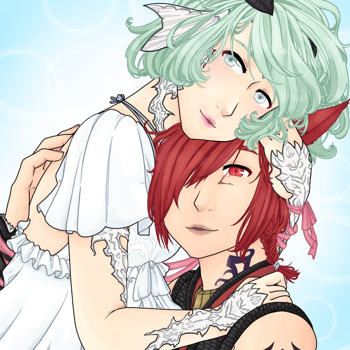 mekkyheartsyou's tweet photo. 💖💕💖💕💖💕💖
Soft, soft, fluffy love.
I always say I don’t want to color my lineart bc it looks so nice but then I do anyway and I still love how it turns out.
💖💕💖💕💖💕💖
#ffxiv #graha #grahatia @grahatia_faerie #thyne #thynerues #faerieserver #ff14 https://t.co/8Lw8uJPgBk