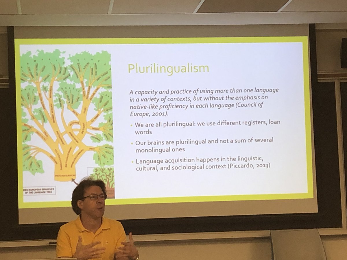 Vijay_Ramjattan's tweet photo. .@maxantonynewman provides a great summary of plurilingualism in his talk on the plurilingual practices of immigrant families in Ontario! #LPP19 https://t.co/s9jQ9trmf5
