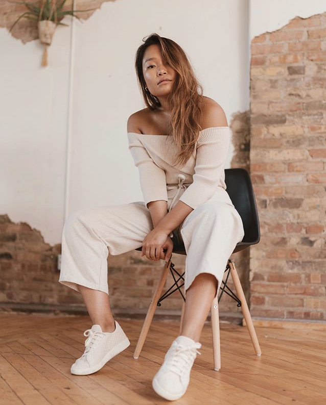 Outfit = 100% sustainable 🌿⁣
⁣
<a href="/inspiroue/">Cynthia Dam</a> wears our Organic Cotton-Hemp Loren Pants with a thrifted top and <a href="/reebok/">Reebok</a> Cotton-Corn Sneakers.⁣
#bellantoni #dresswellbekind #sustainableshopping