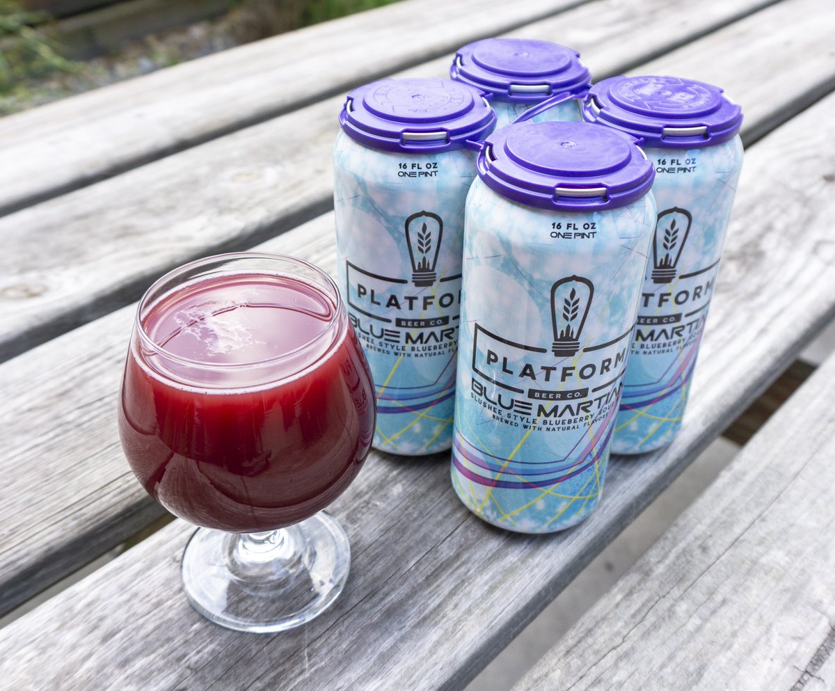PlatformBeerco's tweet photo. The release of Blue Martian is tomorrow!
16oz 4-packs are available tomorrow, 8/24, in our tasting rooms. This is a limited release, available starting at 10:00am, and the Can Collective release for August.
#bluemartian #slusheesour #platformbeerhere https://t.co/Xq7mUYHx9Z