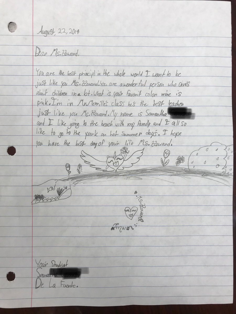 I received a lovely note from a <a href="/BirneyBobcats/">Birney Elementary School</a> student today! Are you having the best day of your life? #BirneyBobcats #BeExtraordinary