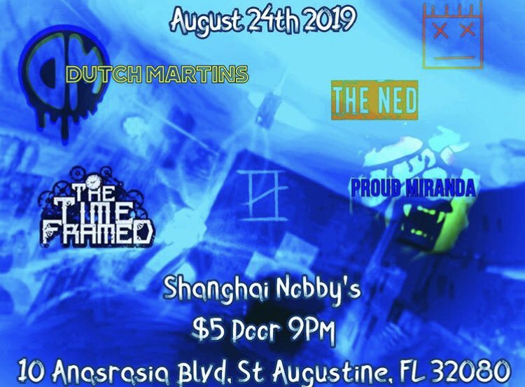 DutchMartinsFL's tweet photo. We’ll be out in St. Augustine tomorrow night! Rocking the stage with a bunch of legends ❤️ @WeAreTheNed @thetimeframed @ProudMiranda https://t.co/ihX1sc7ppf