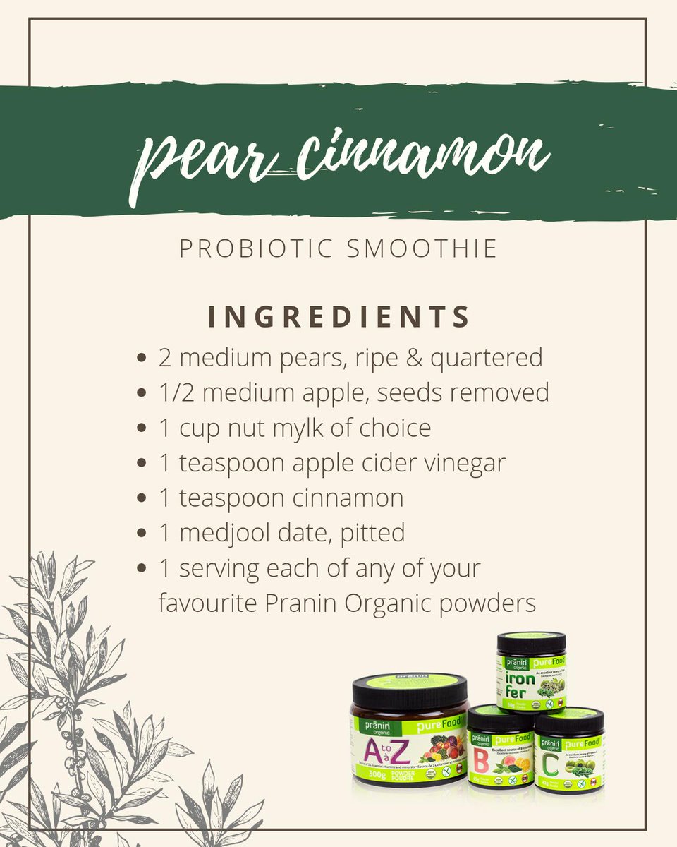 PEAR &amp; CINNAMON PROBIOTIC SMOOTHIE

Get the recipe: bit.ly/2GvcfRC

Did you know that apple cider vinegar makes a great addition to smoothies? If your digestion needs a bit of support, ACV is a great fermented food to put in the mix for added probiotics. 

#recipe