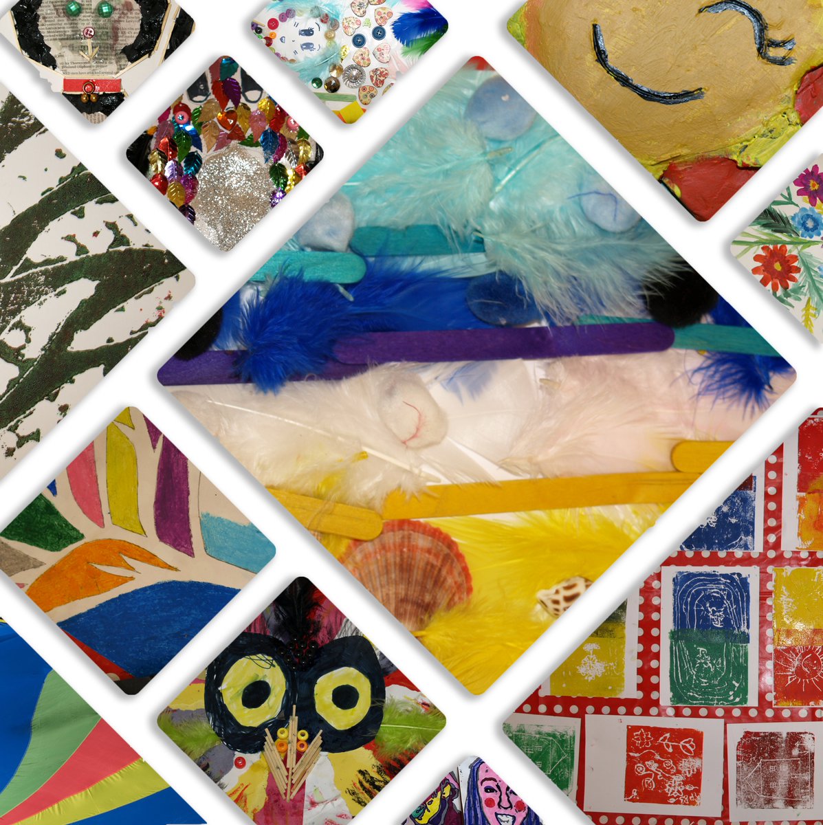DesignBartex's tweet photo. A montage showing a small selection of the very creative work produced by the young people this summer #teambartex #guildensutton #summerschool #chester #Cheshire https://t.co/qeD27rgaSh
