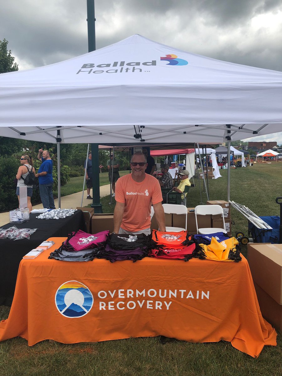 BalladHealth's tweet photo. We are having some fun at the #balladhealth and Overmountain Recovery booth at the Meet The Mountains Festival! Stop by and see us, and enter for your chance to win a @TrekStoreJC bicycle!
#mtmfest https://t.co/d2OxnZs6oR