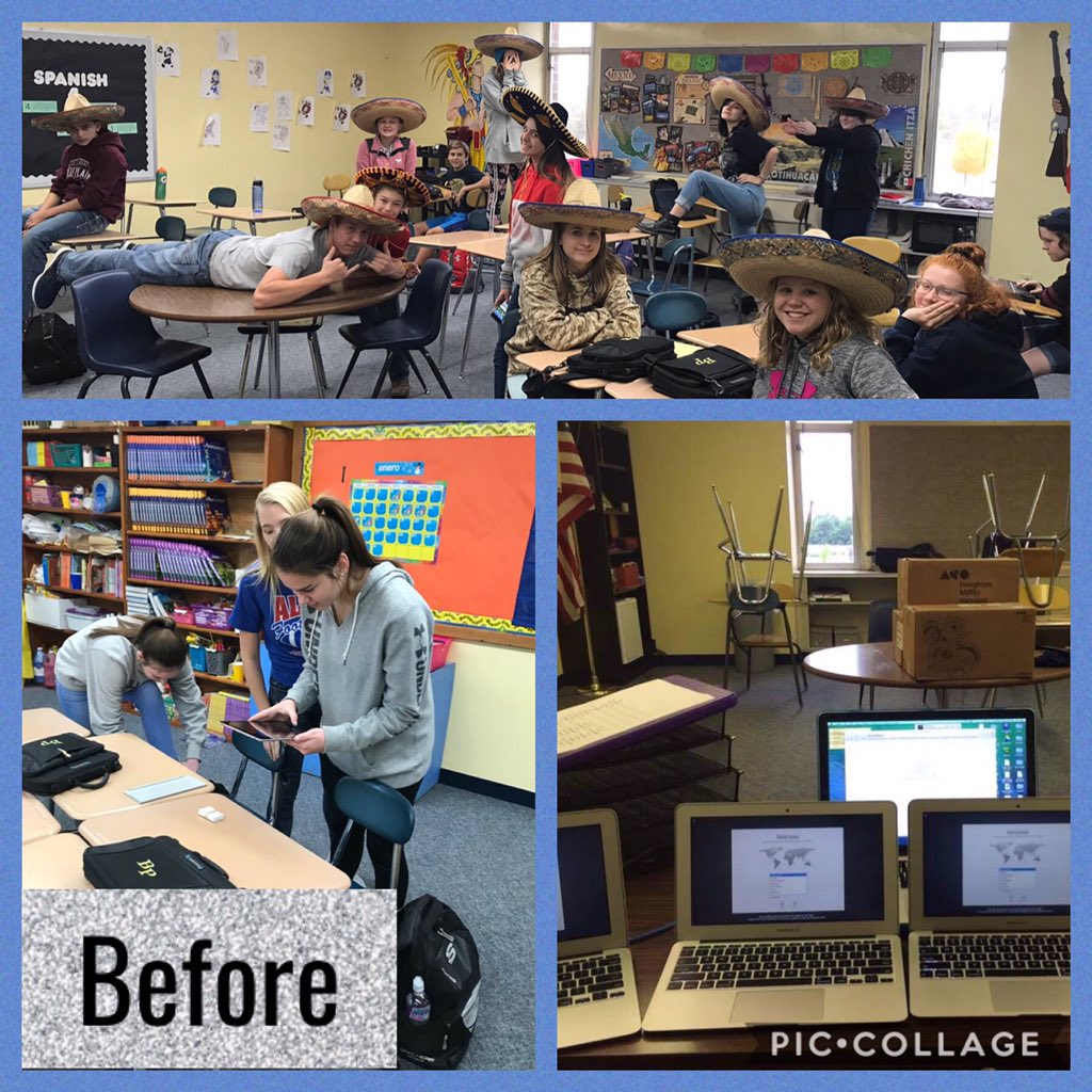 SenoraStull's tweet photo. Spent the summer refreshing my classroom &amp; working to bring other seating options to my Ss. Excited to start the year! #thebpway @BelPlaineCSD https://t.co/yJoX3uipXw