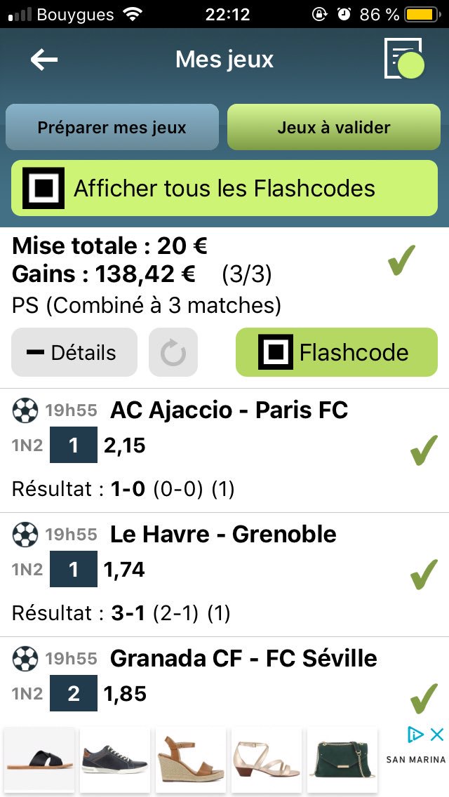 SscanX's tweet photo. Le week-end commence bien 🤑🤑🤑💰💰💰💵💵💵💸💸💸 #FDJ #ParionsSport #TeamParieur #TeamParieurs #football #DominosLigue2 #Ligue2 #Liga1 #ACAPFC #LeHavre #GranadaSevilla @BoozPFP @nou_pronosoft https://t.co/758ZSL8vPV