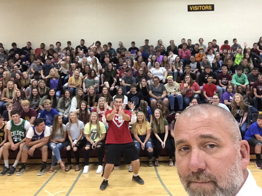 ddougherty5's tweet photo. Never in my career have I done this on Day 1!!  Here's to a great year!!  #RamPride #mvaocou https://t.co/eMw4pY2PCb