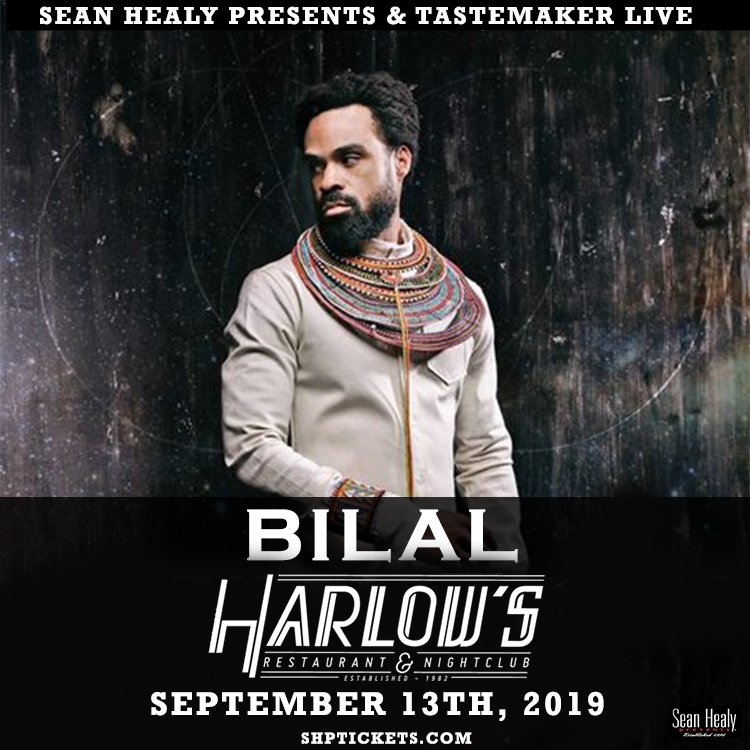 “Ooh lets drive around town, don’t really have a place to go. We could lay down by the sea and listen to the oceans…”- @Bilal “I really Don’t Care’. Bilal’s performing live at Sacramento’s @HarlowsNiteClub Sept 13th! Get your tickets here→ bit.ly/BilalSACHarlows